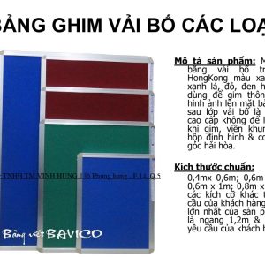 Sản phẩm bảng ghim vải bố các loại